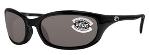 Costa Del Mar Harpoon Shiny Black Frame Gray 580G Glass Polarized Lens