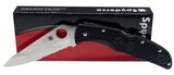 Spyderco C10PSBK Endura 4 Satin VG10 Combo Blade Black FRN Handle Knife NEW