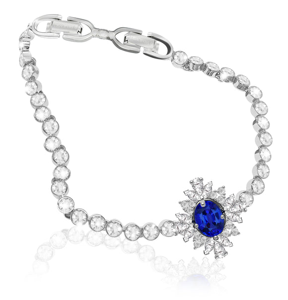 Swarovski palace bracelet blue rhodium plated NIB 5498834