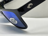 Costa Del Mar Paunch sunglasses shiny black frame blue 580 glass lens
