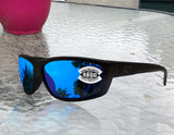 Costa Del Mar Saltbreak Blackout Frame Blue Mirror 580G Glass Polarized Lens