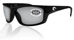 Costa Del Mar Jose Shiny Black Frame Silver 580G Glass Polarized Lens, $259