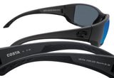 Costa Del Mar Blackfin Matte Gray Frame Blue Mirror 580 Glass Polarized Lens Sunglasses